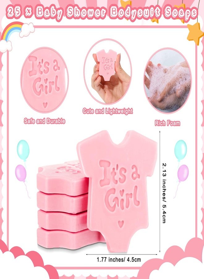 Swiffen 25 Sets Baby Shower Soap Favors for Guests - Boy Girl Mini Handmade Soaps with Thank You Tags and Organza Bags for Shower Gender Reveal Party Favors (Pink,Baby Shirt) - Image 3