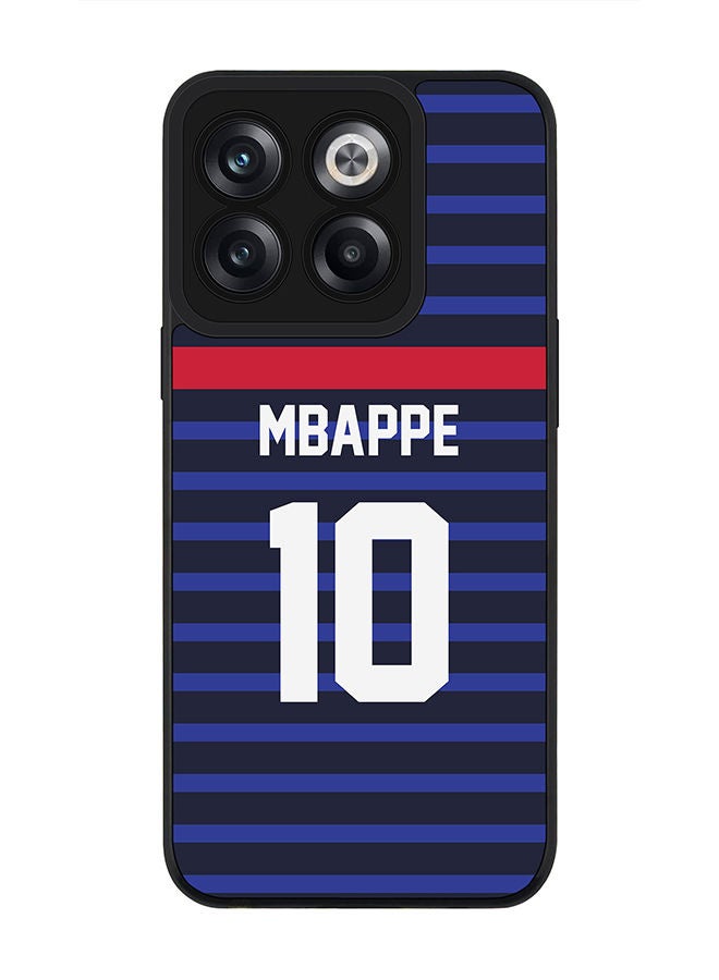 Stylizedd Rugged Black edge case for OnePlus 10T Slim fit Soft Case Flexible Rubber Edges Anti Drop TPU Gel Thin Cover - Football Team - France Player Name - Mbappe - Image 1