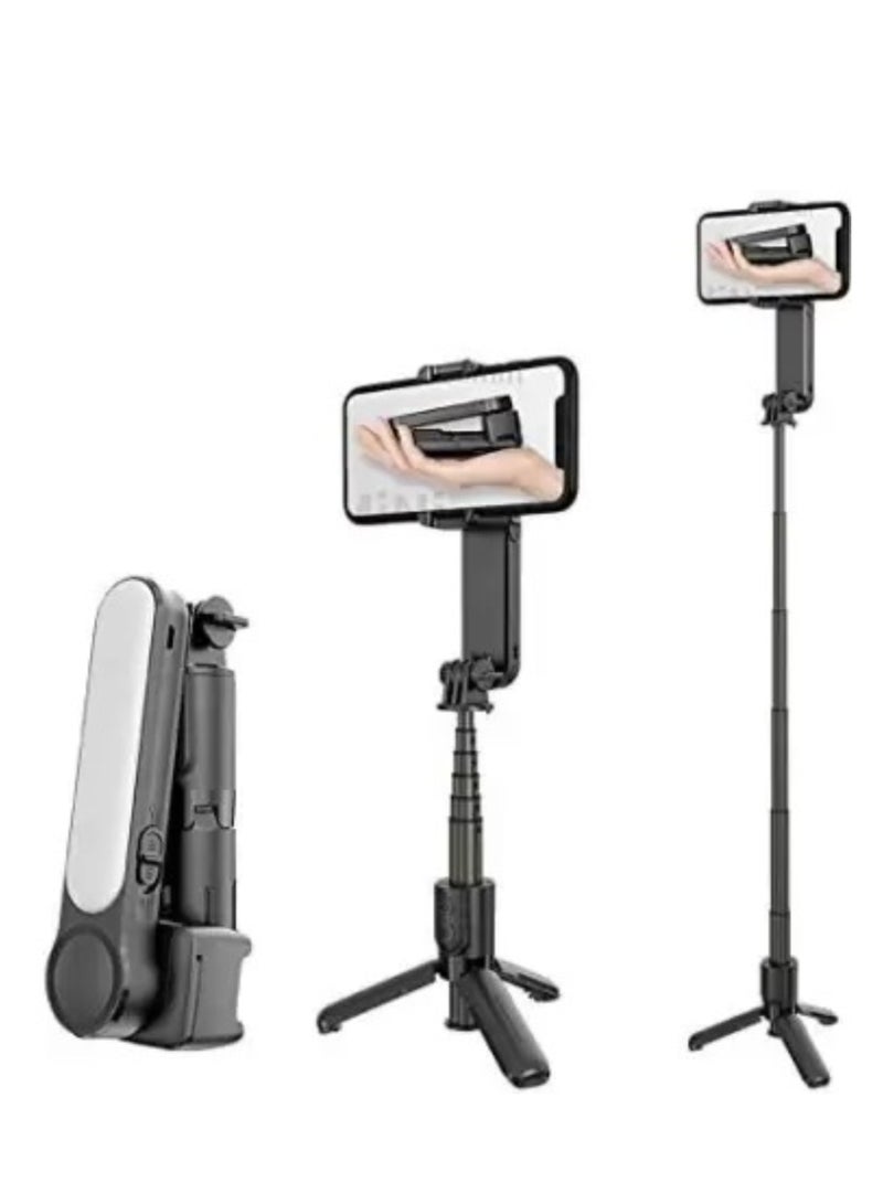 Mini Foldable Mini Handheld Selfie Stick Tripod Smartphone 1-Axis Gimbal Stabilizer With Multifunctional Remote 360°Automatic Rotation For iPhone And Android - Image 1