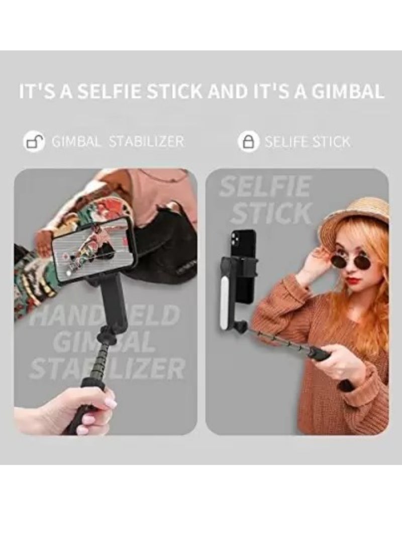 Mini Foldable Mini Handheld Selfie Stick Tripod Smartphone 1-Axis Gimbal Stabilizer With Multifunctional Remote 360°Automatic Rotation For iPhone And Android - Image 3