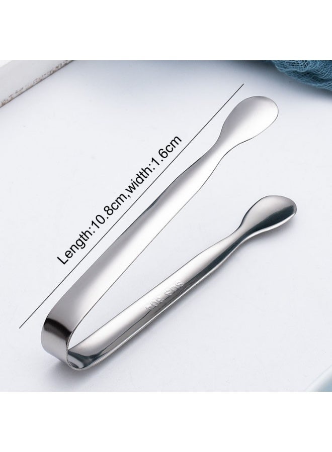 Mini Metal Tongs Small Serving Utensils for Parties Catering Tongs Kitchen Accessories for Serving Food, Ice, Sugar Cube, Salad, Toaster, Desserts - Image 2