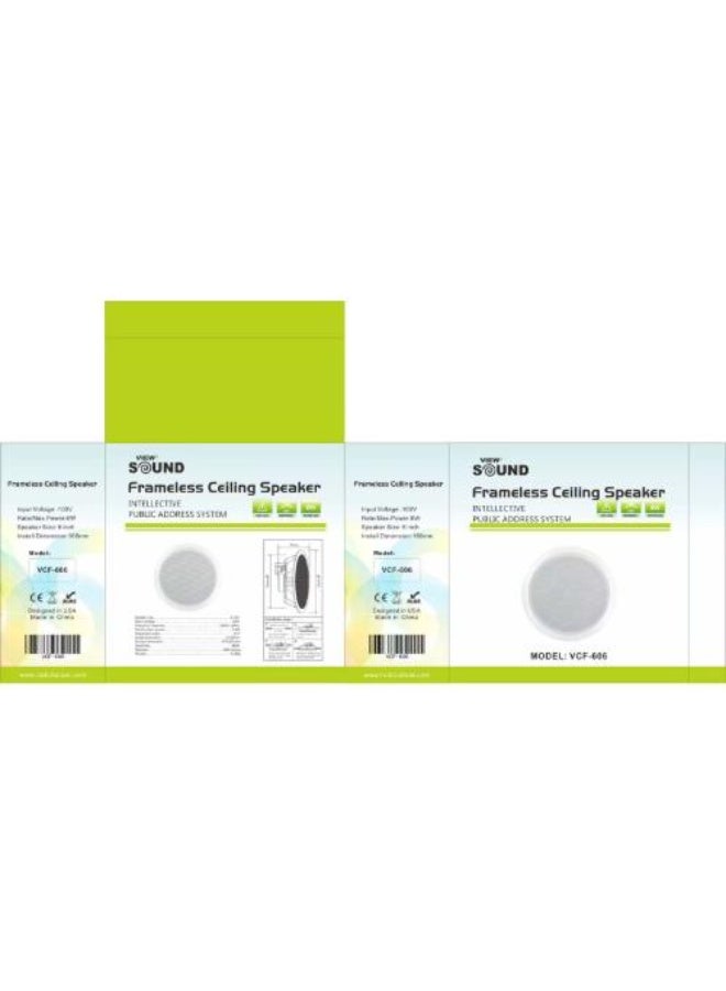 View Sound ViewSound Frameless Ceiling Speaker VCF-606 - Image 2