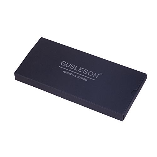GUSLESON Tartan Tie Mens Casual Gray Ties Dark Navy blue Striped Necktie Festival Gifts (0910-08) - Image 4