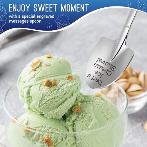 LEJIAJINW Christmas Father Gifts for Dad Daddy Father-in-Law Grandpa, Dad Birthday Gift from Daughter Son Father's Day Papa Grandfather Husband Brother Uncle, Funny New Bonus Step Dads Ice Cream Shovel Spoon - Image 3