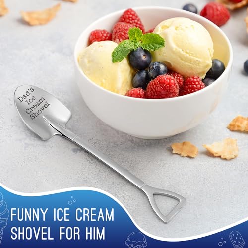 LEJIAJINW Christmas Father Gifts for Dad Daddy Father-in-Law Grandpa, Dad Birthday Gift from Daughter Son Father's Day Papa Grandfather Husband Brother Uncle, Funny New Bonus Step Dads Ice Cream Shovel Spoon - Image 2