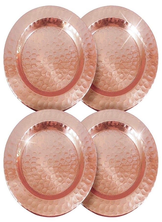Kamojo 100% Pure Copper Coasters for Moscow Mule Mugs - Hand Hammered by Artisans in India - Protect Your Furniture from Condensation- Vintage Housewarming (Set of 4) - Image 1