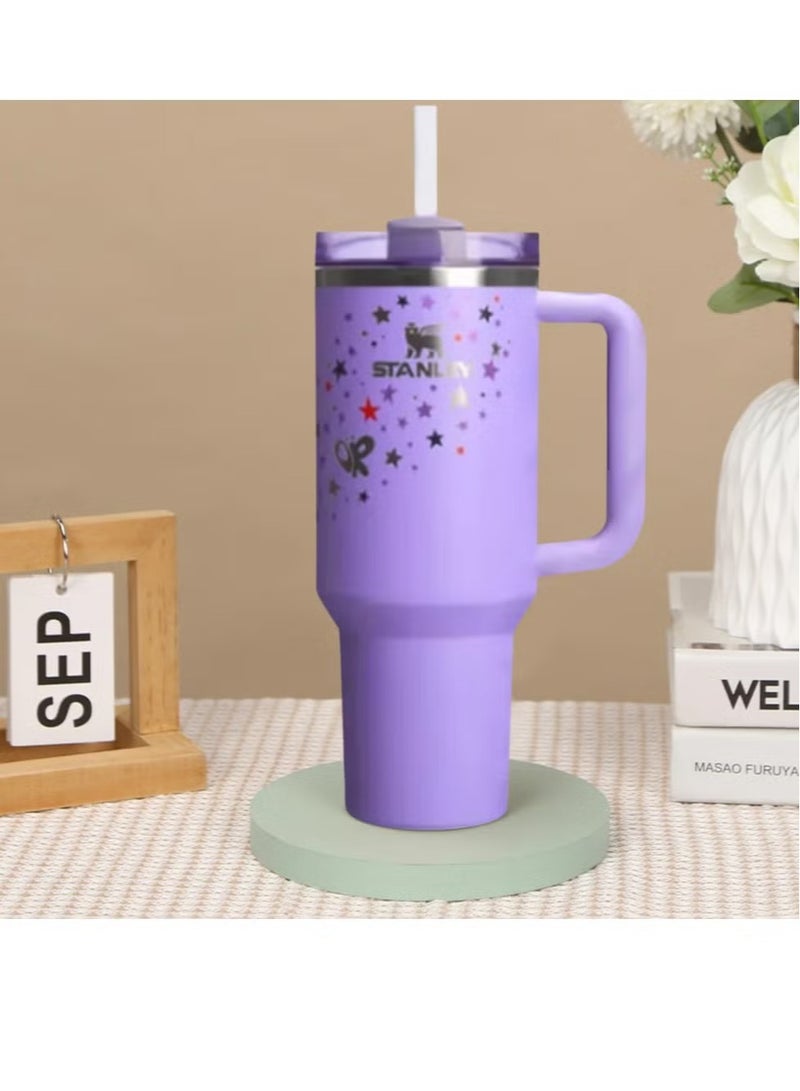 Stanley Olivia Rodrigo X Limited Edition Stanley Cup 40oz Quencher H2.0 FlowState Tumbler – Premium SS Vacuum Insulated Travel Mug with Leak-Resistant Lid & Reusable Straw for Iced Tea, Water, Coffee & Smoothies – Trendy, Durable & Perfect Gift Idea - Image 2