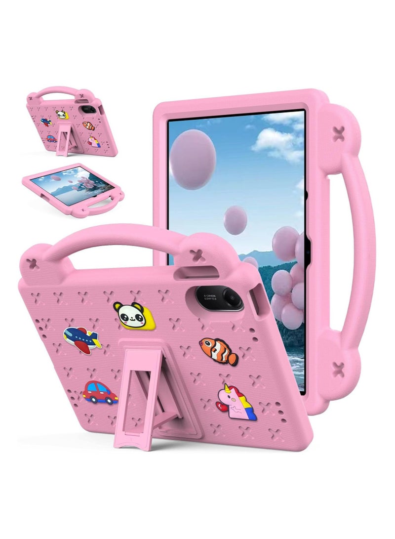VKL Kids Case Compatible with Xiaomi Redmi Pad 2 2025 /Redmi Pad SE 2025 (11 inch), Shockproof Case with Shoulder Strap and Handle Stand (Pink) - Image 2