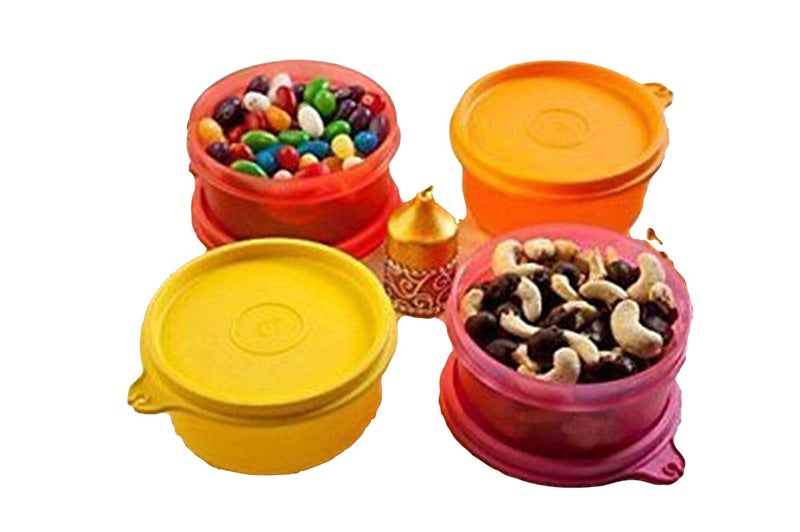 Tupperware Tupperware Tropical Twin Round for Fruits Dahi Gravy 210 Ml 4Pc  - Image 1