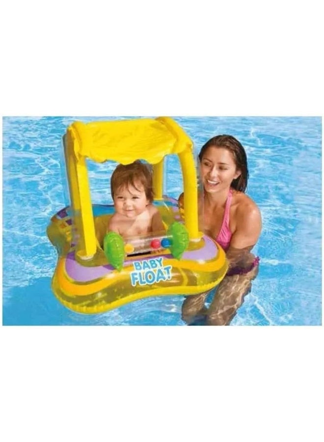 Swim Rings for Babies by Intex Inflatable Baby Swimming Ring Seat Float With Shade