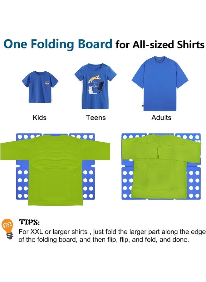 Generic T Shirt Folder Clothes Folding Board Plastic Laundry Folder Home Storage Tool for Adults and Children, Multicolor  - Image 2