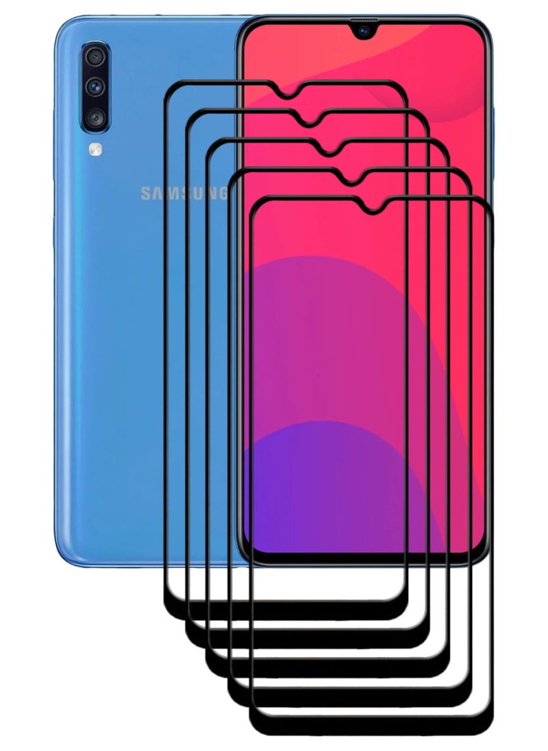 ACLIX 5 Pieces Antistatic ESD Dustproof Premium Quality High Definition Tempered Glass Screen Protector Designed For Samsung Galaxy A70 - Image 1