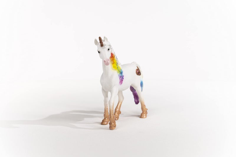 Schleich bayala Mythical Rainbow Love Unicorn Mare Figurine - Featuring Glittery Decorated Details and with Shiny Spiral Horn, Imaginative Fun and Durable Toy for Girls and Boys, Gift for Kids Ages 5+ - Image 3