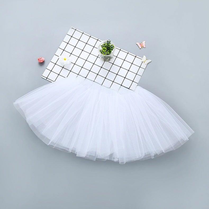 Generic Kids Party Headwear Set with Cat Ears White gauze skirt
