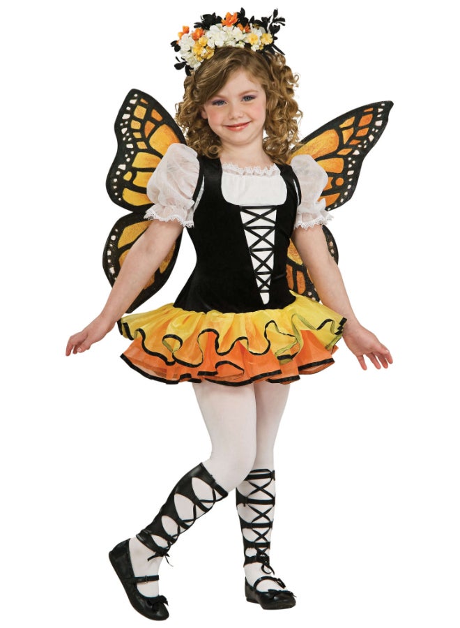 Rubies زي فراشة الملكة من روبي للأطفال | فستان كامل مع أجنحة وطوق رأس | الحجم متوسط (8-10 سنوات) - Image 1