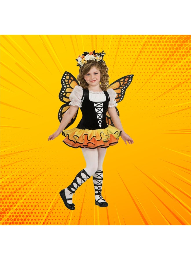 Rubies زي فراشة الملكة من روبي للأطفال | فستان كامل مع أجنحة وطوق رأس | الحجم متوسط (8-10 سنوات) - Image 2