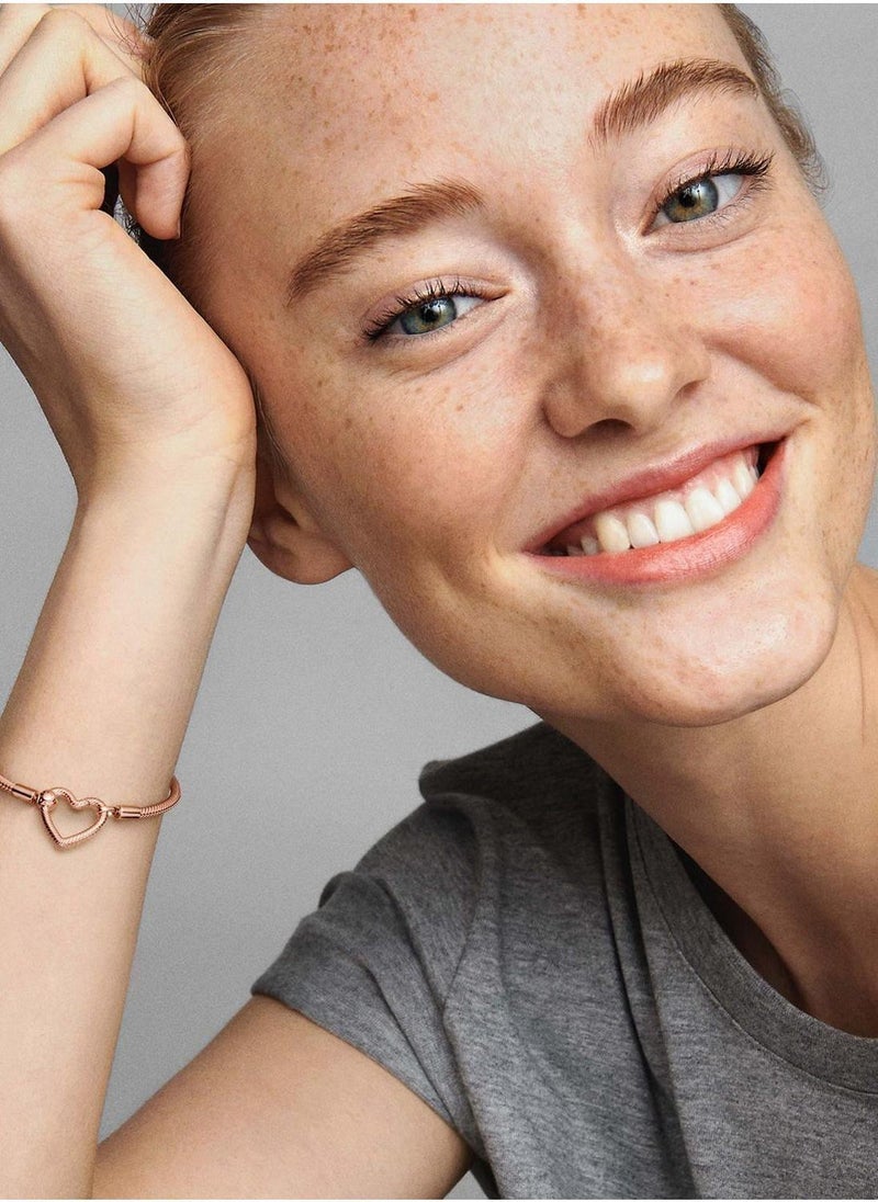 باندورا سوار بسلسلة ثعبان مزوّد بقفل على شكل قلب من تشكلية باندورا مومنتس - Image 3