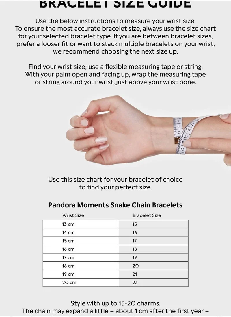 PANDORA Pandora Moments Heart Closure Snake Chain Bracelet