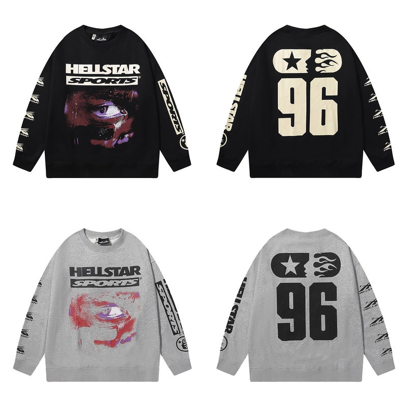 24Ss Autumn New Hell Star American Style Trendy Brand Sport Hoodie Sweatshirt And Sweatpants Set For Men And Women - Image 4