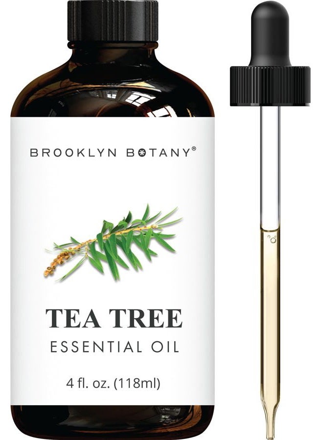 Brooklyn Botany Tea Tree Essential Oil - Huge 4 Fl Oz - 100% Pure and Natural - Premium Grade with Dropper - for Aromatherapy and Diffuser - Image 1