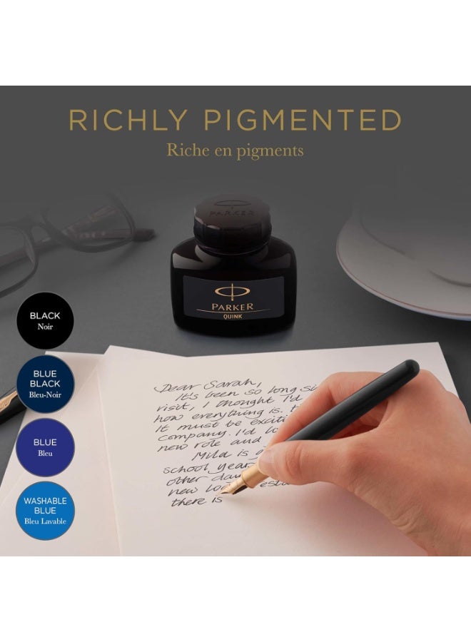 PARKER Quink Bottle Ink 57 ml Black - Image 3