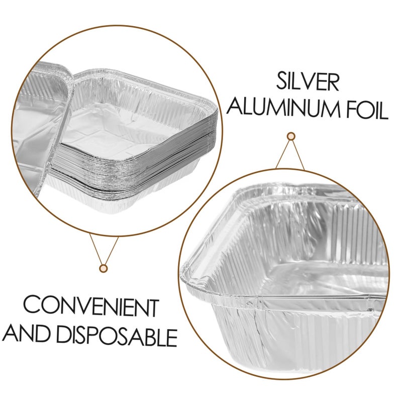 أواني رغيف الألومنيوم القابلة للاستخدام مرة واحدة للاستخدامات الثقيلة 30 قطعة لخبز الخبز والفطائر والكعك - Image 4