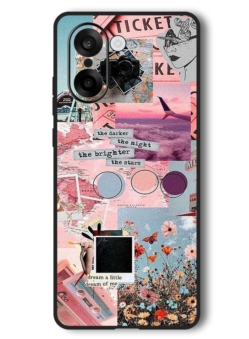 Theodor Case Compatible with OnePlus Nord CE 5 6.77 Inch Protection Shockproof Bumper Cover The Darker The Night - Image 1