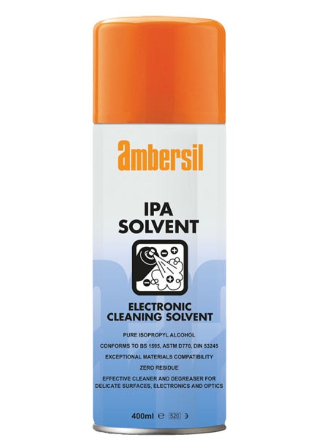 امبيرسيل AMBERSIL IPA SOLVENT 400ML ELECTRONIC CLEANING SOLVENT كحول إيزوبروبانول عالي النقاء – الحل المثالي لتنظيف الدوائر الإلكترونية والأجهزة الدقيقة - Image 1