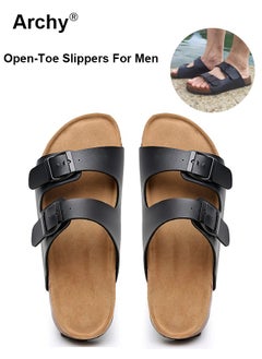 Archy Fashionable Open-Toe Slippers for Men Daily Commuting Beach Casual Cork Sole  - Image 1