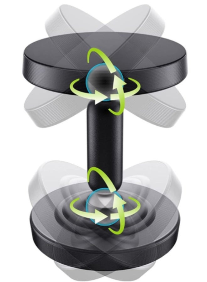 AROAQ Dual Magnetic Gym Phone Holder – Strong Double-Sided Magnet with 360° Rotation | Universal Fitness Phone Mount for All Smartphones - Image 1