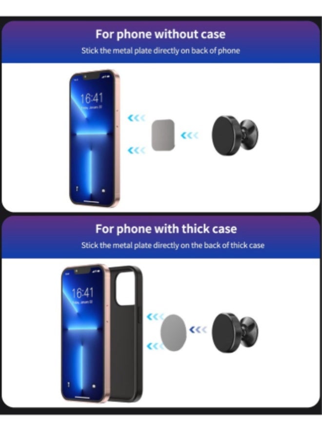 AROAQ Dual Magnetic Gym Phone Holder – Strong Double-Sided Magnet with 360° Rotation | Universal Fitness Phone Mount for All Smartphones - Image 2