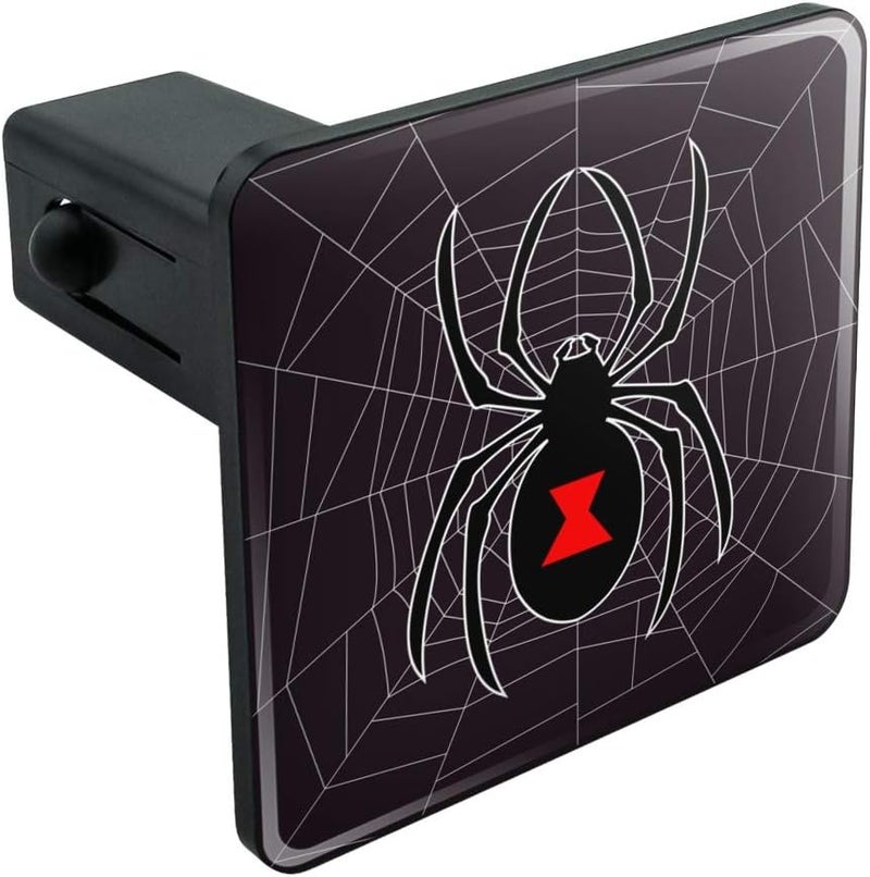 GRAPHICS & MORE Black Widow Spider on Web Tow Trailer Hitch Cover Plug Insert 1 1/4 inch (1.25") - Image 1