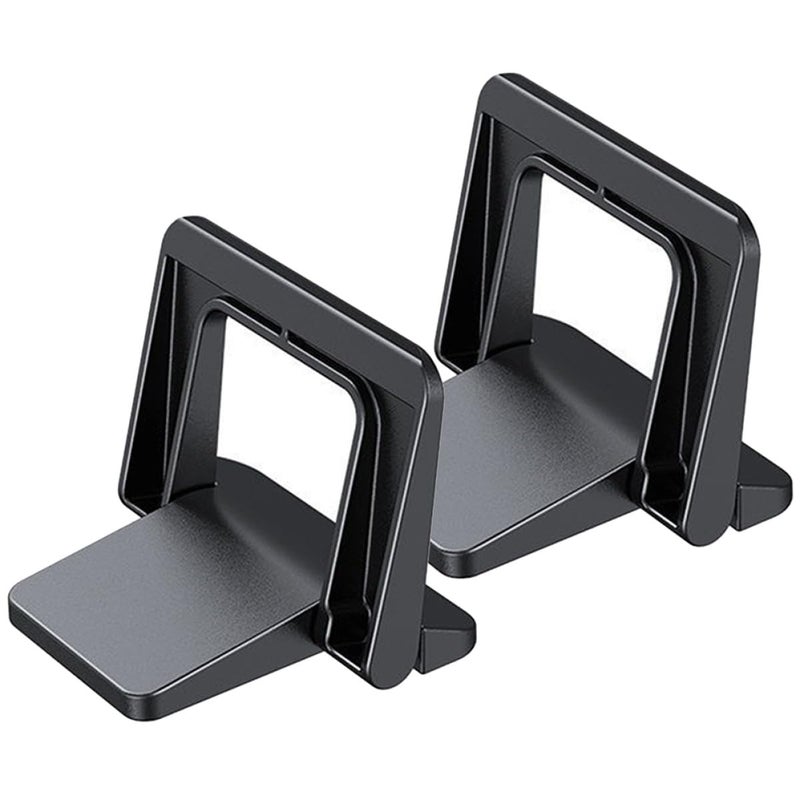 Ergonomic Black Laptop Cooling Stand with Airflow Design 2pcs Set for Office Home Use - Image 2