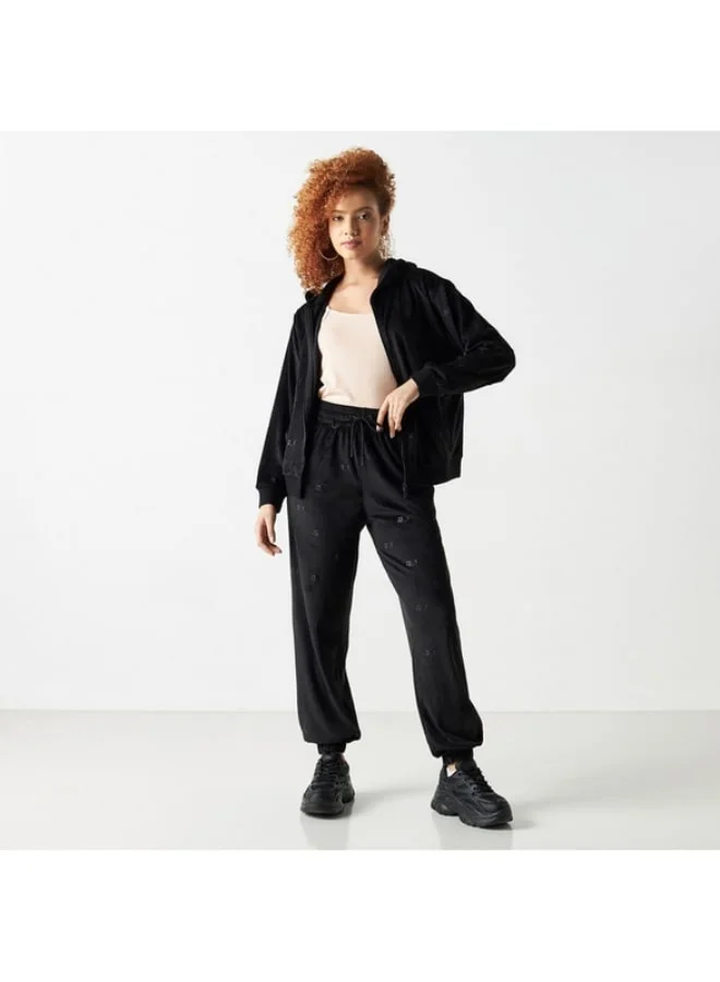 SP Characters Smiley World Embossed Joggers with Drawstring Closure and Pockets