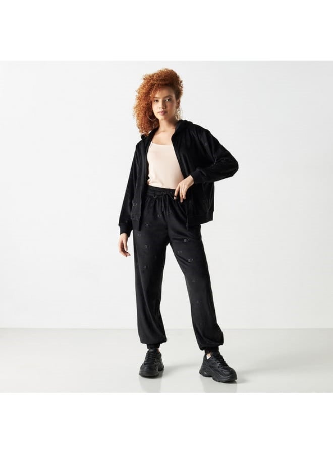 SP Characters Smiley World Embossed Joggers with Drawstring Closure and Pockets  - Image 3