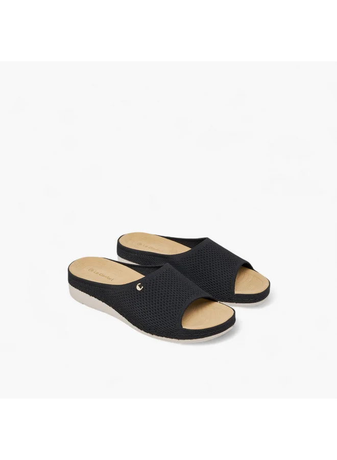 Le Confort Women Flyknit Textured Slip-On Comfort Sandals