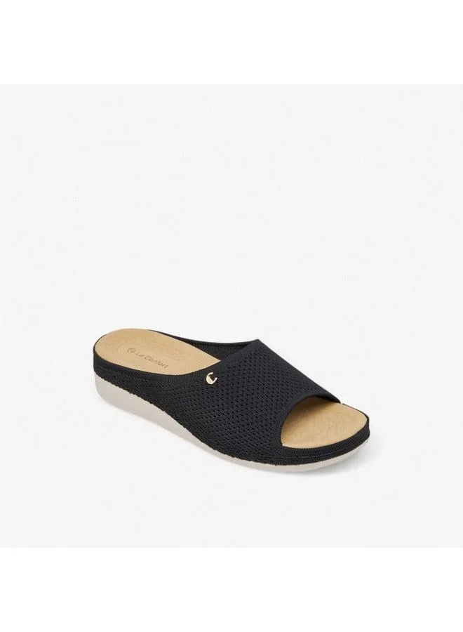 Le Confort Women Flyknit Textured Slip-On Comfort Sandals