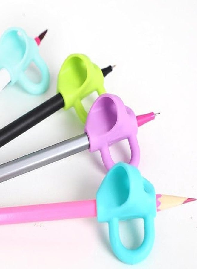Perfect Pricee KUNYA 4 PCS Silicone Pencil Finger Grips - Ergonomic Writing Aid for Kids & Adults, Soft Non-Slip Grip for Pens, Pencils & Stylus, Handwriting Comfort Support - Image 2
