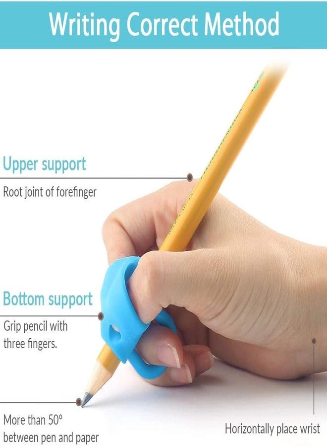Perfect Pricee KUNYA 4 PCS Silicone Pencil Finger Grips - Ergonomic Writing Aid for Kids & Adults, Soft Non-Slip Grip for Pens, Pencils & Stylus, Handwriting Comfort Support - Image 4