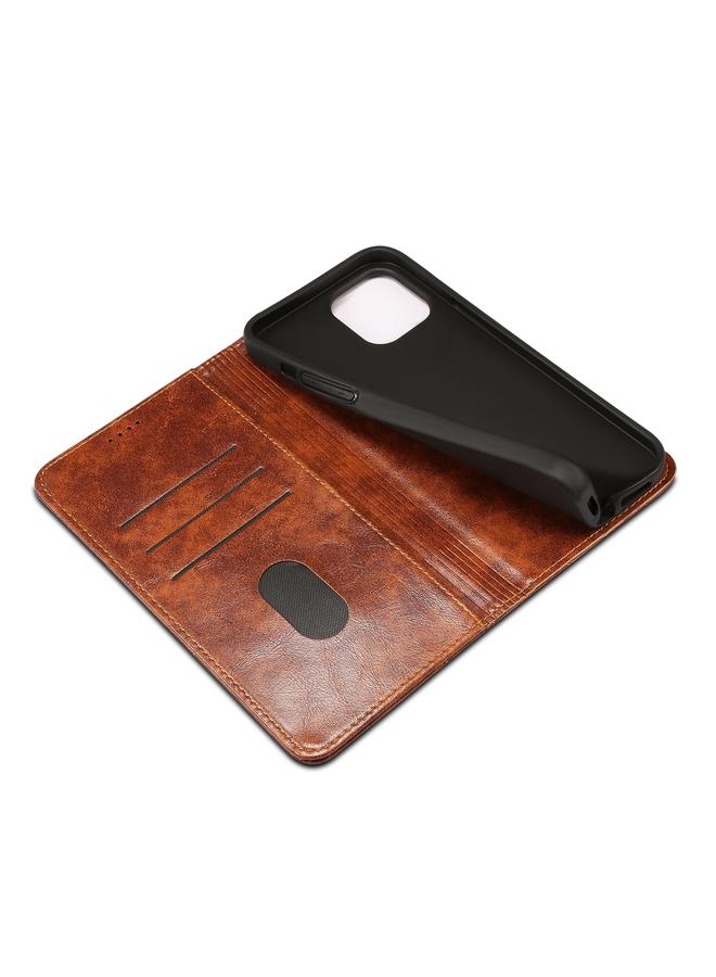 Suteni Case For iPhone 15 Baroque Calf Texture Buckle Wallet Leather Phone Case - Image 5