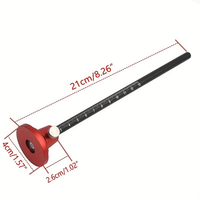 1pc Woodworking European Style Scriber Red Metric Inch Dual Scale Marking Gauge Carpentry Parallel Line Drawing Tool - Image 5