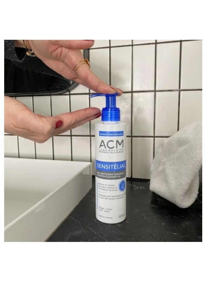 ACM Laboratoire dermatologique Sensitelial Ultra Rich Cleansing Gel For Dry Skin 500ml - Image 3
