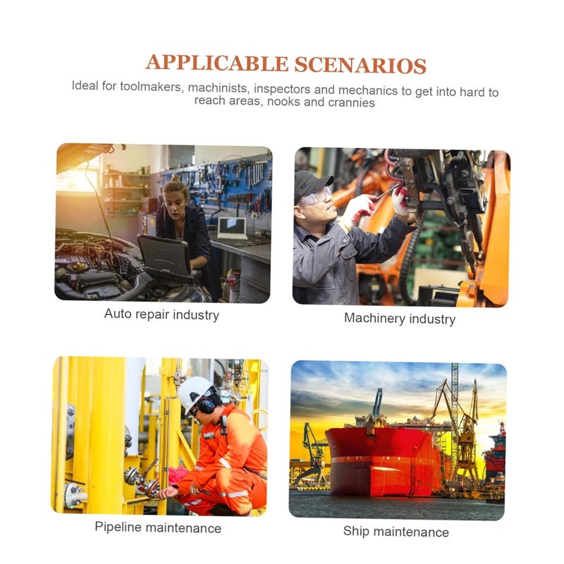 2pcs Telescoping Inspection Mirror Swivel Auto Vehicle Home Use Tight Spaces - Image 4