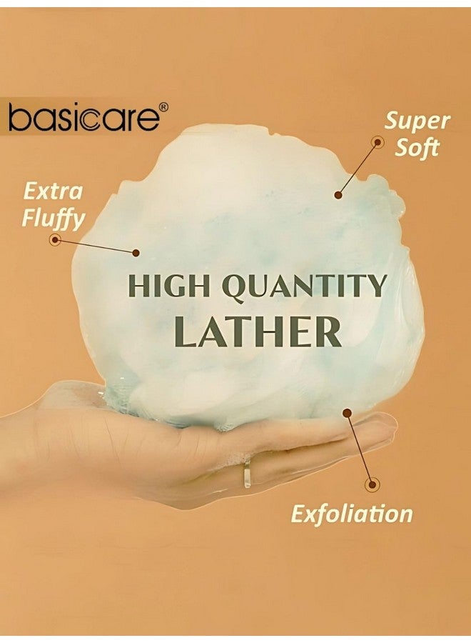 Basicare Soft Mesh Bath Loofah - Large Bath Loofah Sponge Scrubber Exfoliator for High Lather Cleansing Exfoliating Shower Sponge (Multicolor2, 3Pcs) - Image 4