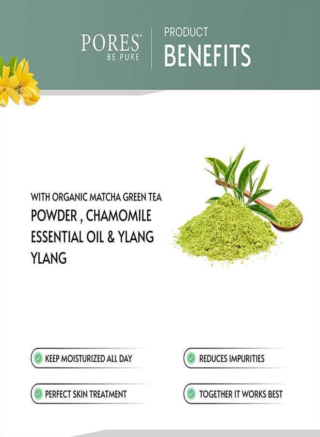 PORES Be Pure Matcha Green Tea Face Toner | Pore-Tightening & Skin-Soothing Toner with Chamomile & Ylang-Ylang | Alcohol-Free, pH Balancing Facial Toner for Hydrated & Glowing Skin | Suitable for All Skin Types - ( 100mL X 3 ) - Image 5