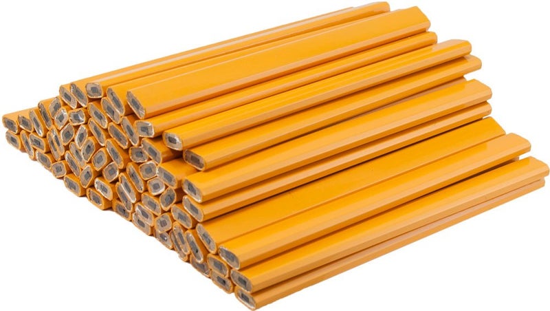 GRAPHITE Hard Lead Carpenter Pencil #2 Lumber Pencil (72) PCS - Industrial Pencil Wood Flooring Marker for Wood Working Tools Marking & Concrete Marking - Yellow - Image 3
