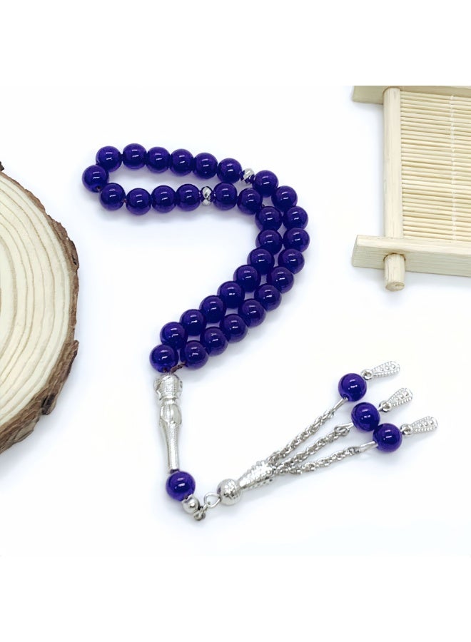NIBEMINENT 33 Muslim Prayer Beads Royal Blue/8mm 