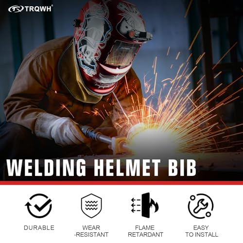 TRQWH Welding Helmet Bib Cover Extended Split WrapAround Helmet Back Cover with Press Fit Seal for Most Welding Helmets TRQWHNPWB - Image 3