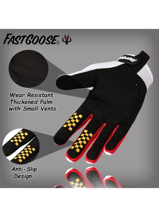 FASTGOOSE FASTGOOSE Dirt Bike Motorcycle Gloves Motocross Gloves Motorbike Riding Bike Gloves ATV MX MTB Off Road Racing Sports Cycling Glove  - Image 3