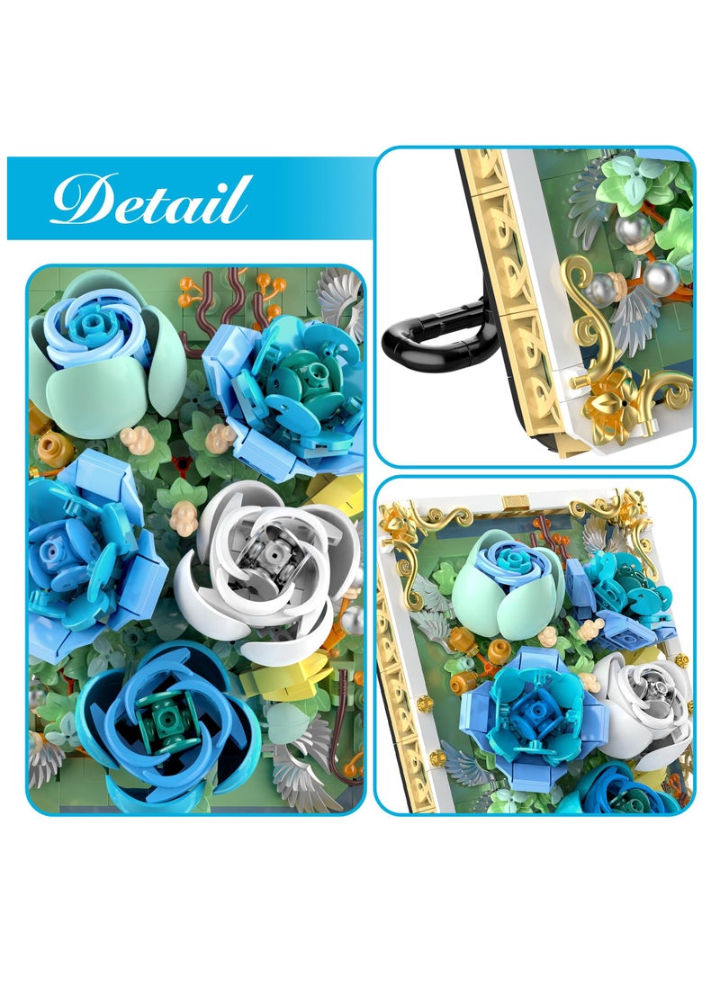 Excefore Flowers Toys Building Sets for Adults, Home Office Décor Flower Frame Art Wall Building Toys, Mother's Day, or Valentines Day Gifts Idea for Adults and Kids  - Image 5